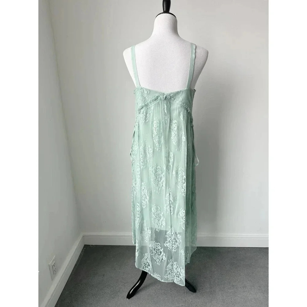 & Other Stories NWT Lace Midi Dress - Mint Green - Size 8 - Picture 10 of 14